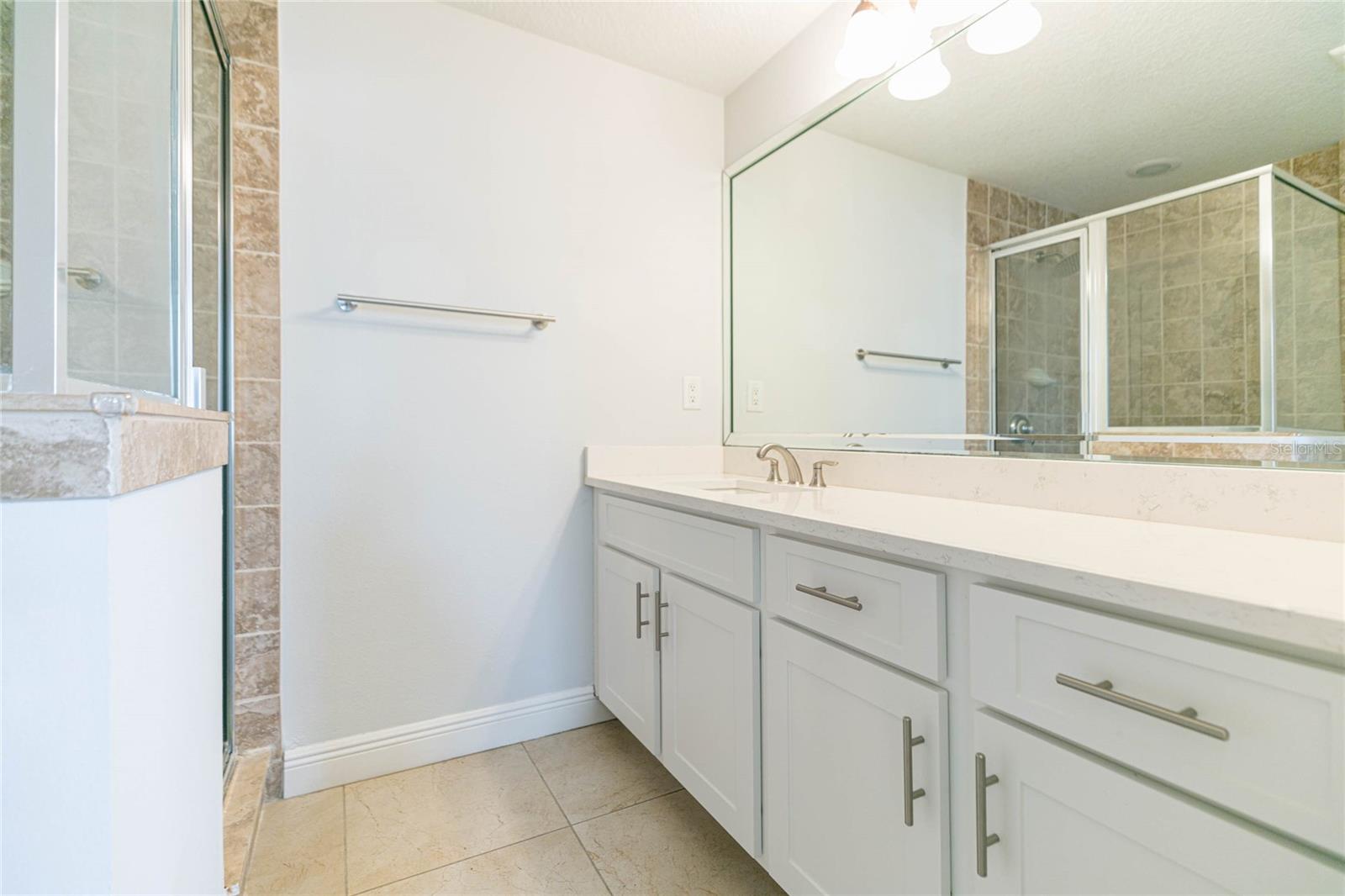 First floor ensuite is modern, upgraded.