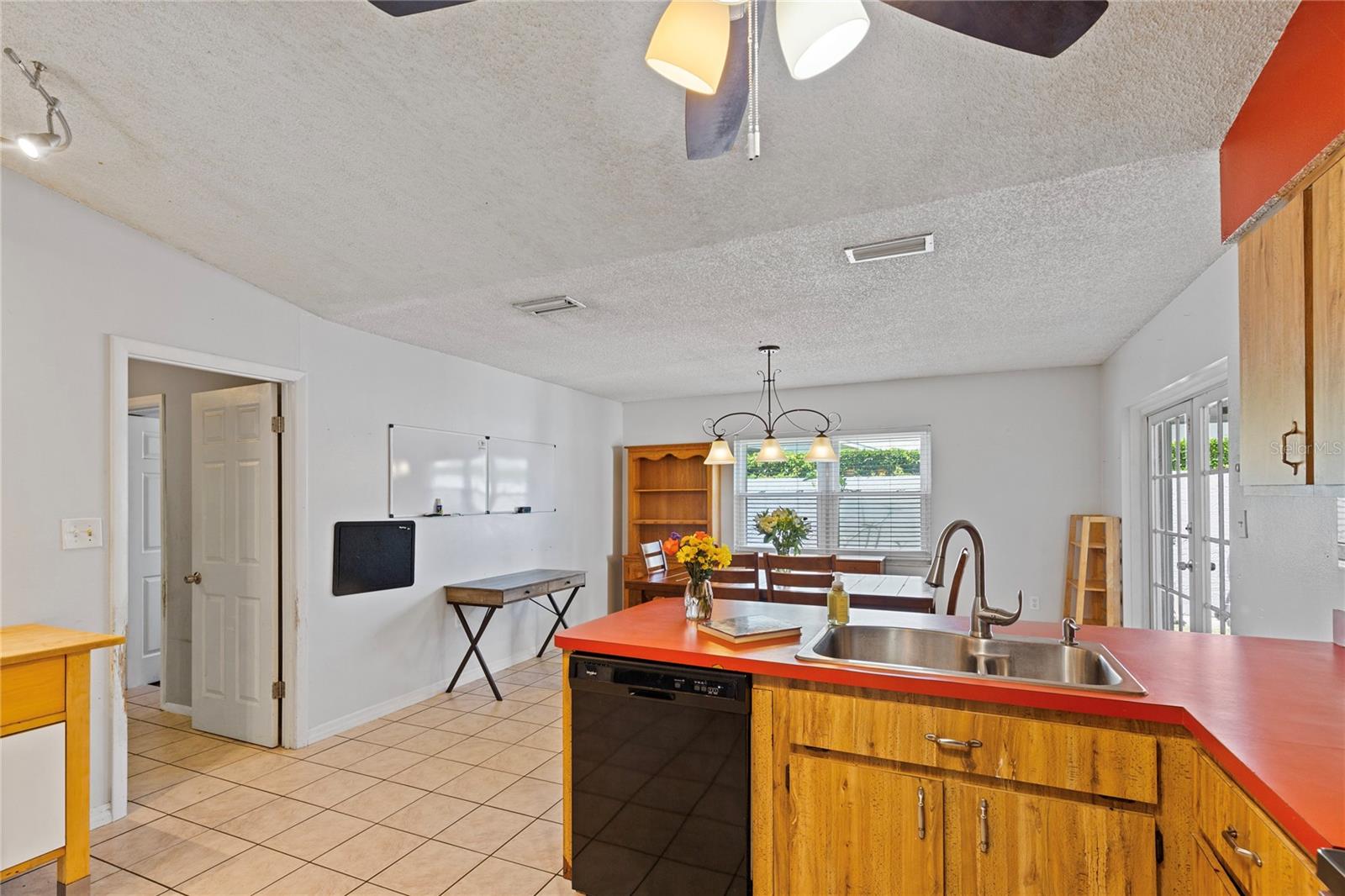 Laundry room door off the kitchen dining room