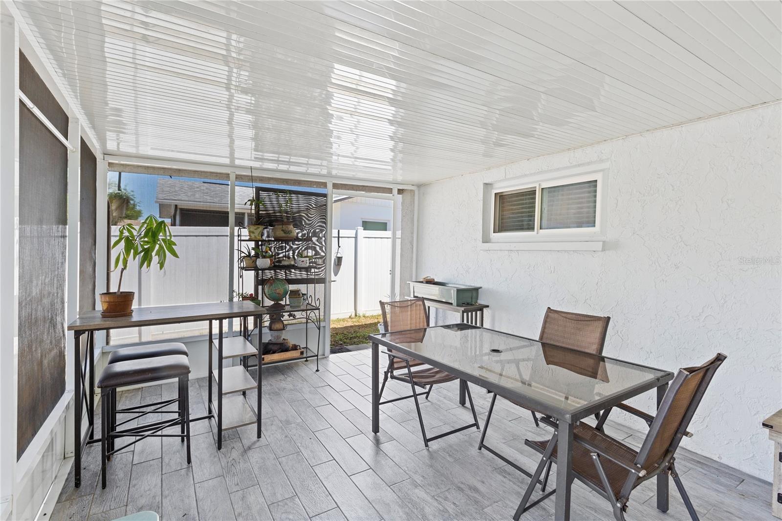 Back porch screened in