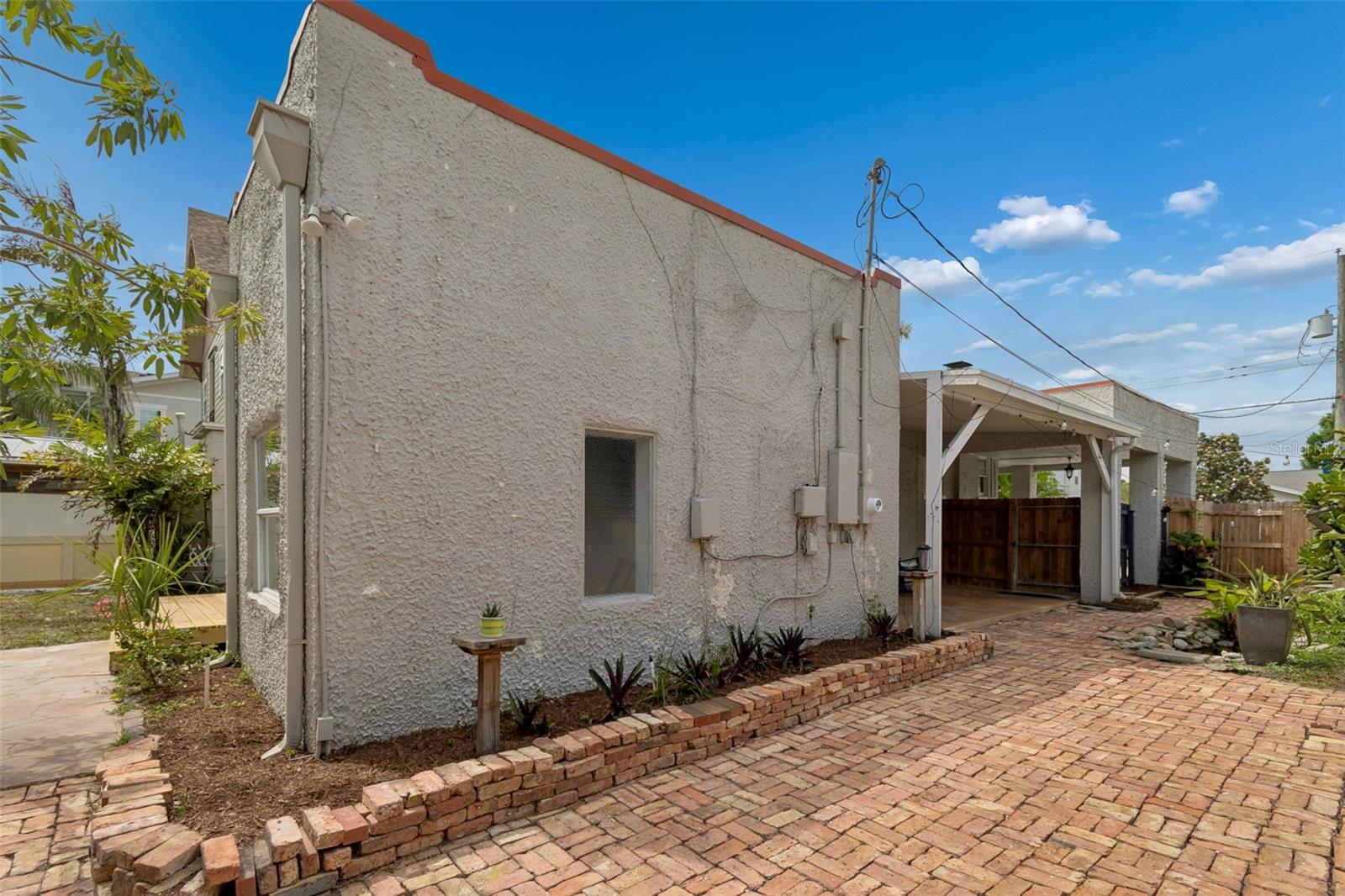 Courtyard and backyard
