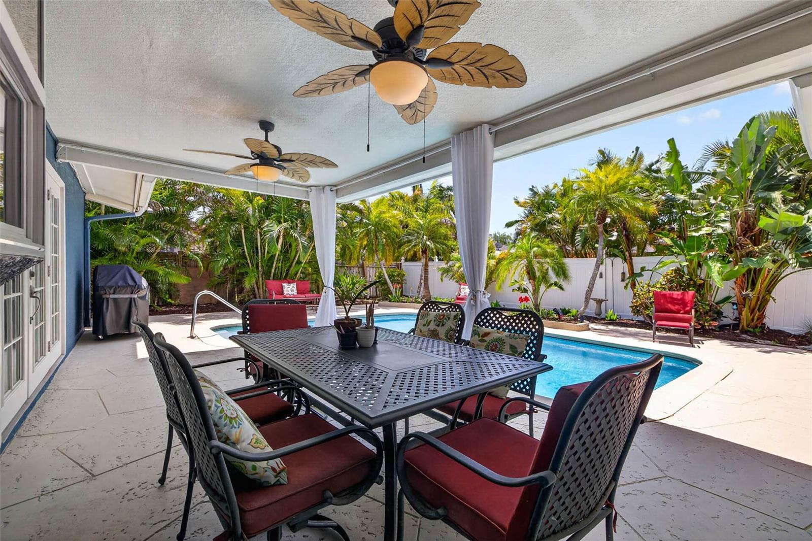 Backyard covered patio