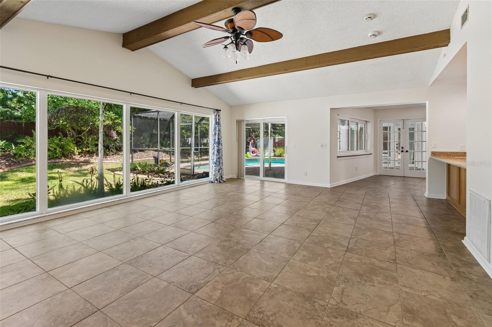 Beautiful natural light and a nice view of the backyard