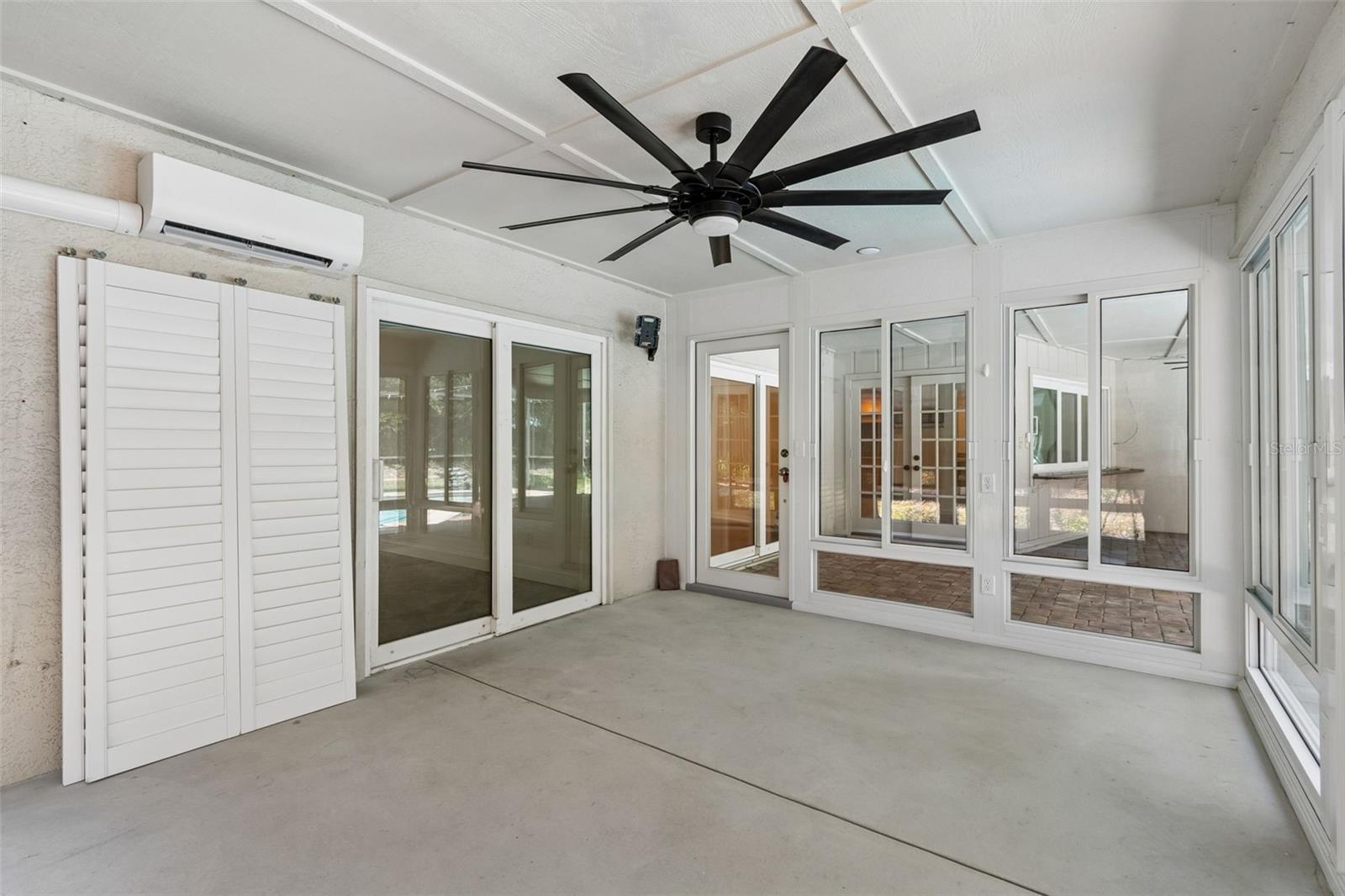 Sunroom complete with a mini split AC