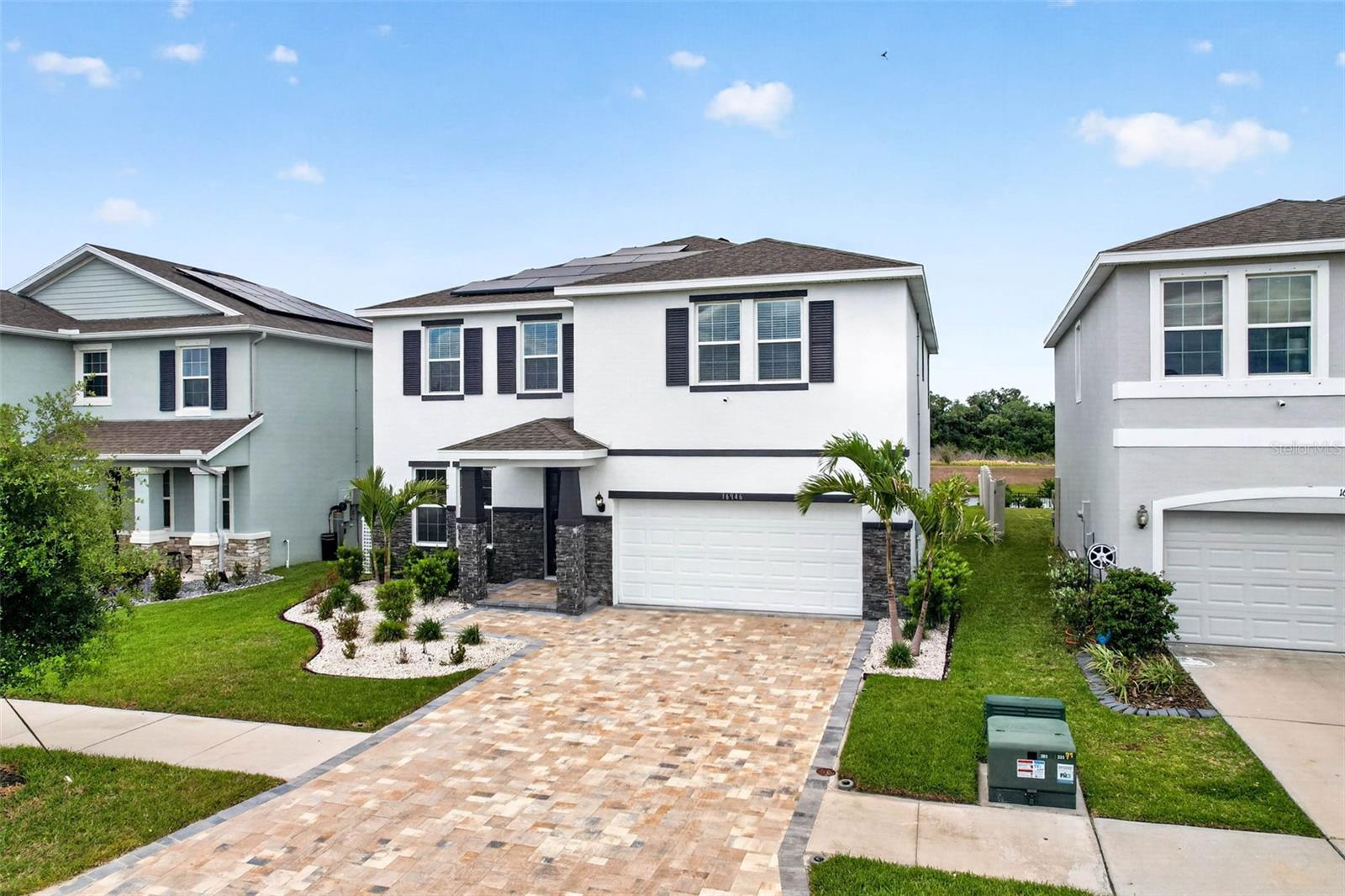 Aerial front view of home