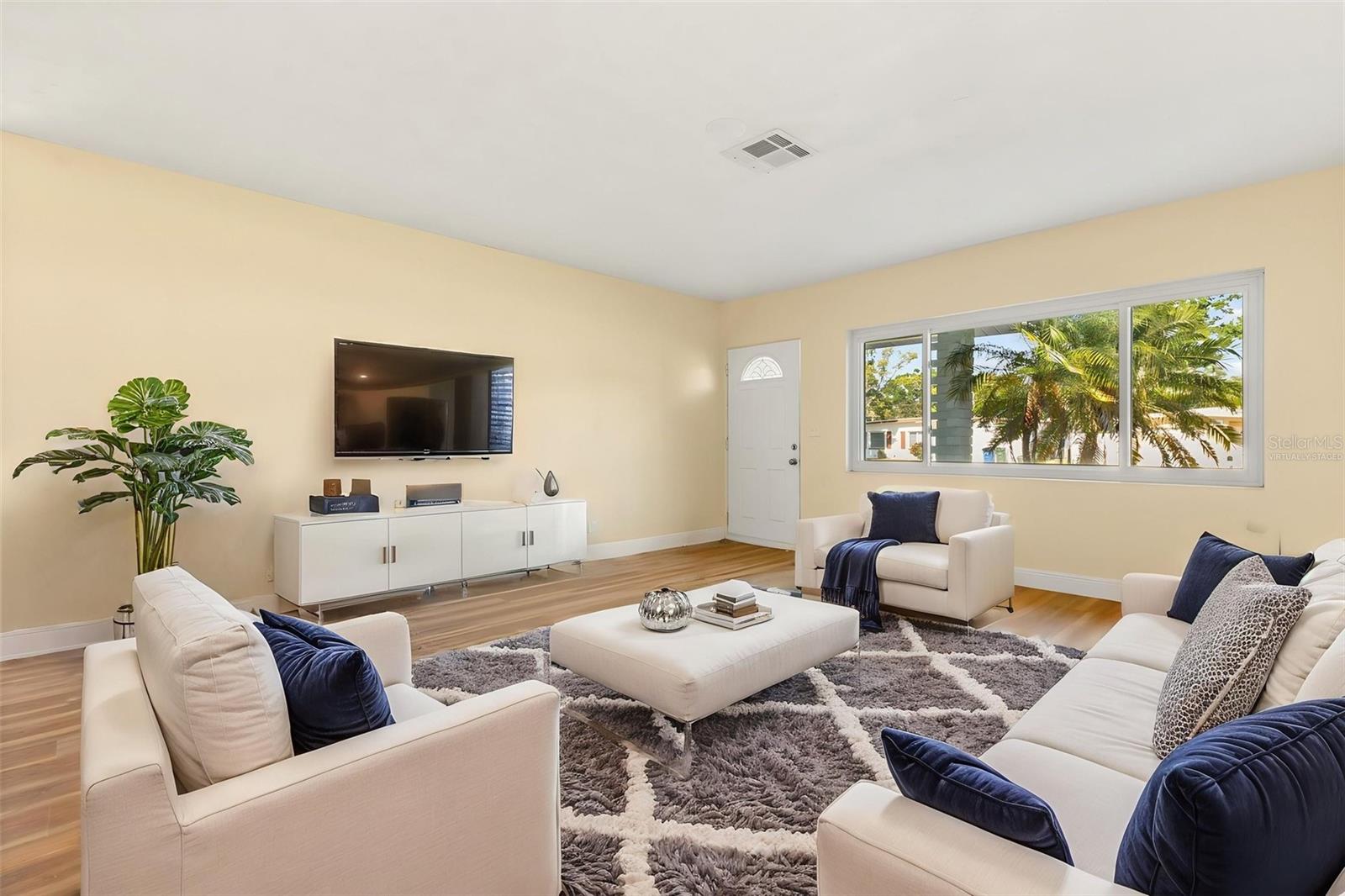 Virtually staged Living Room