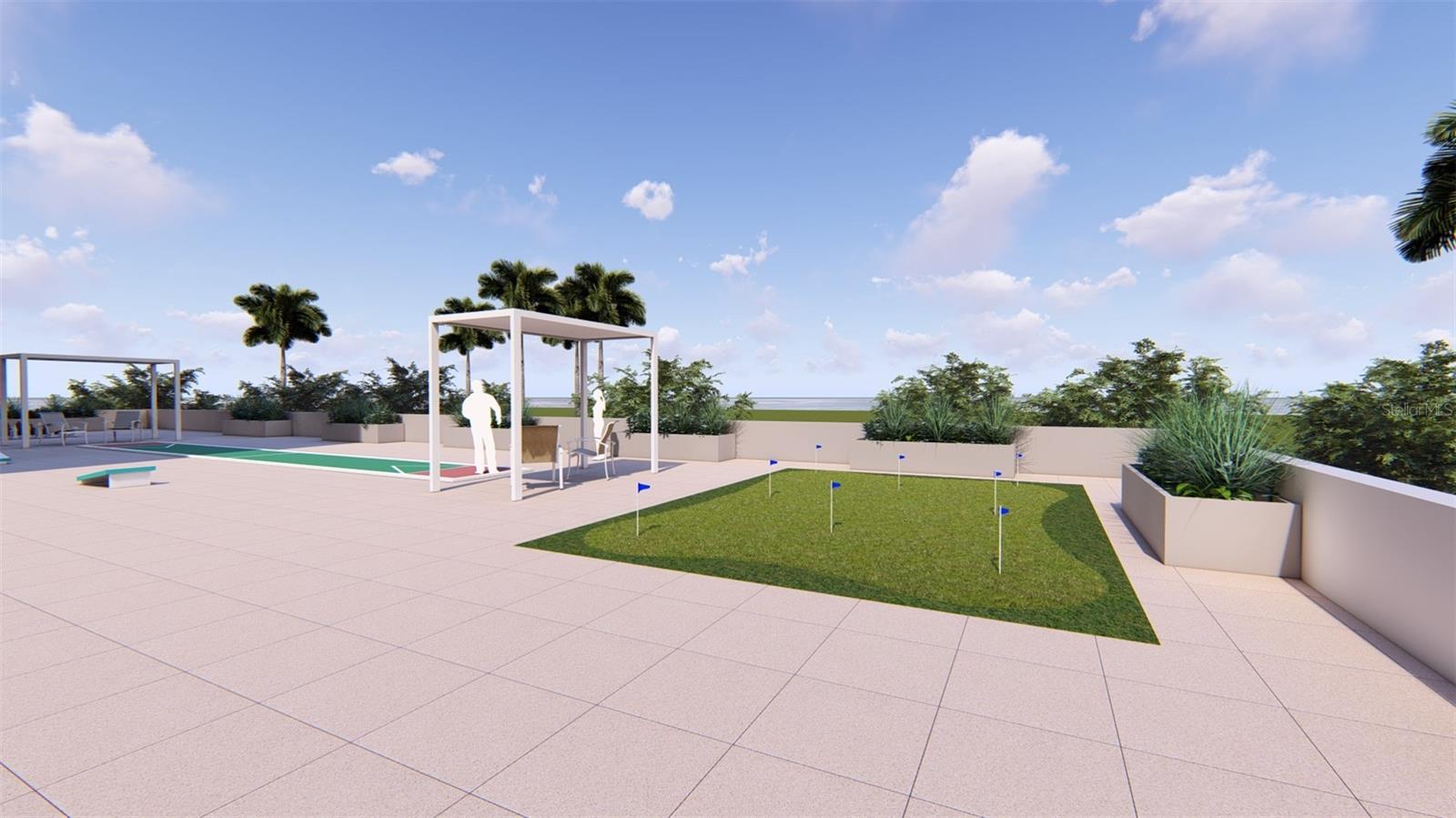 Artist Rendering – Pool Deck. Final design and finishes may vary.