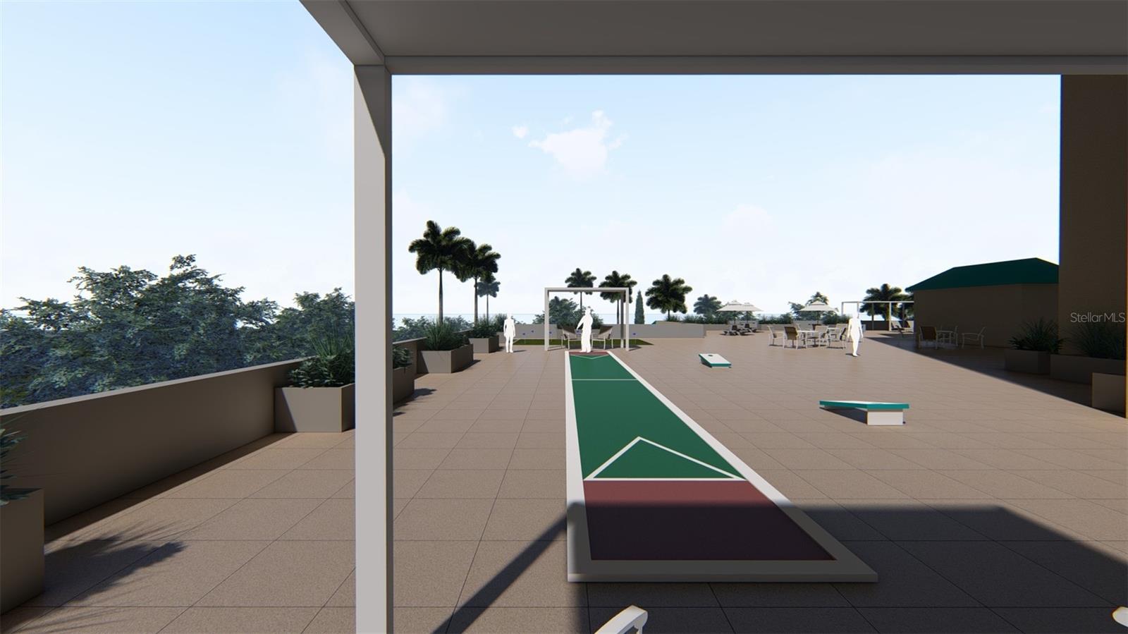 Artist Rendering – Pool Deck. Final design and finishes may vary.
