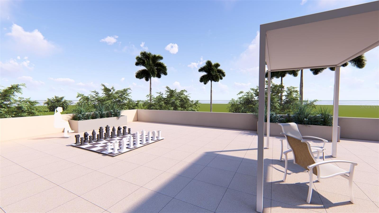 Artist Rendering – Pool Deck. Final design and finishes may vary.