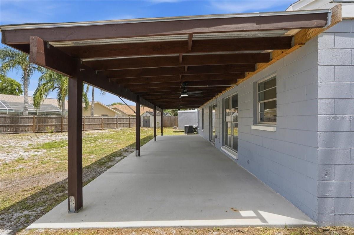 EXPANSIVE COVERED PATIO