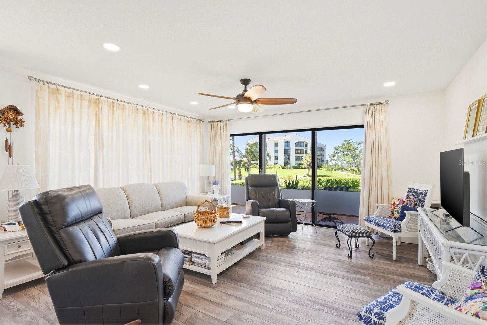 Living Room with Water Views
