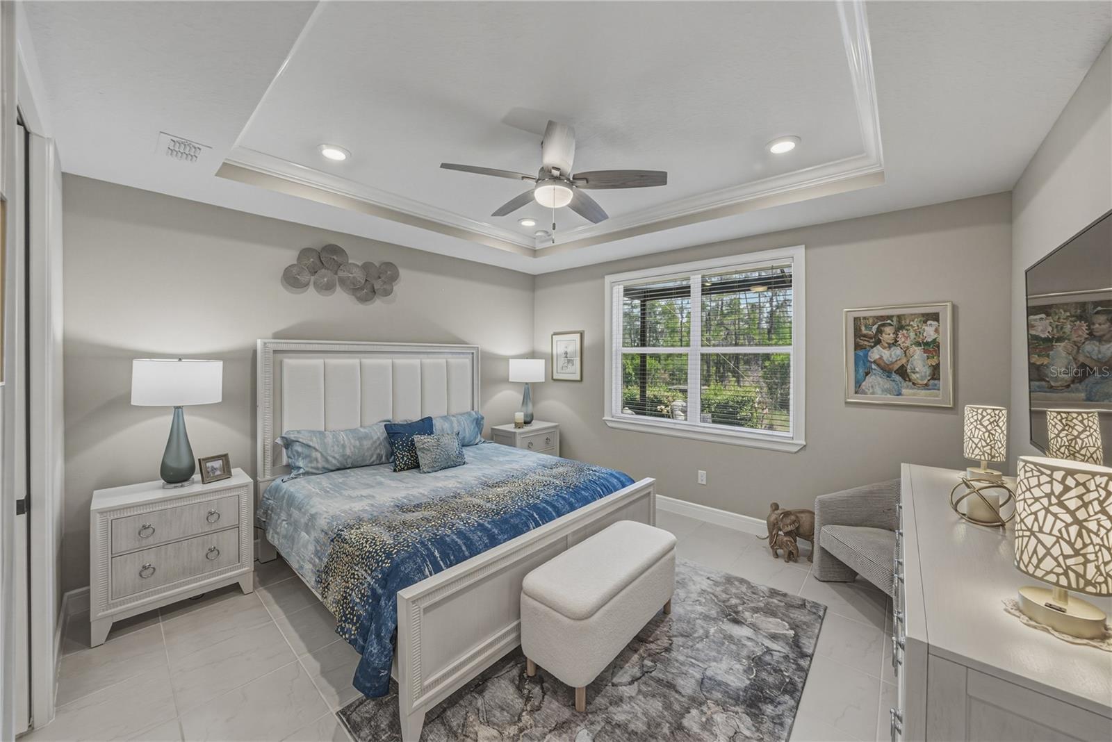 Primary Suite with Tray Ceiling, Crown Molding & Upgraded Lighting Package