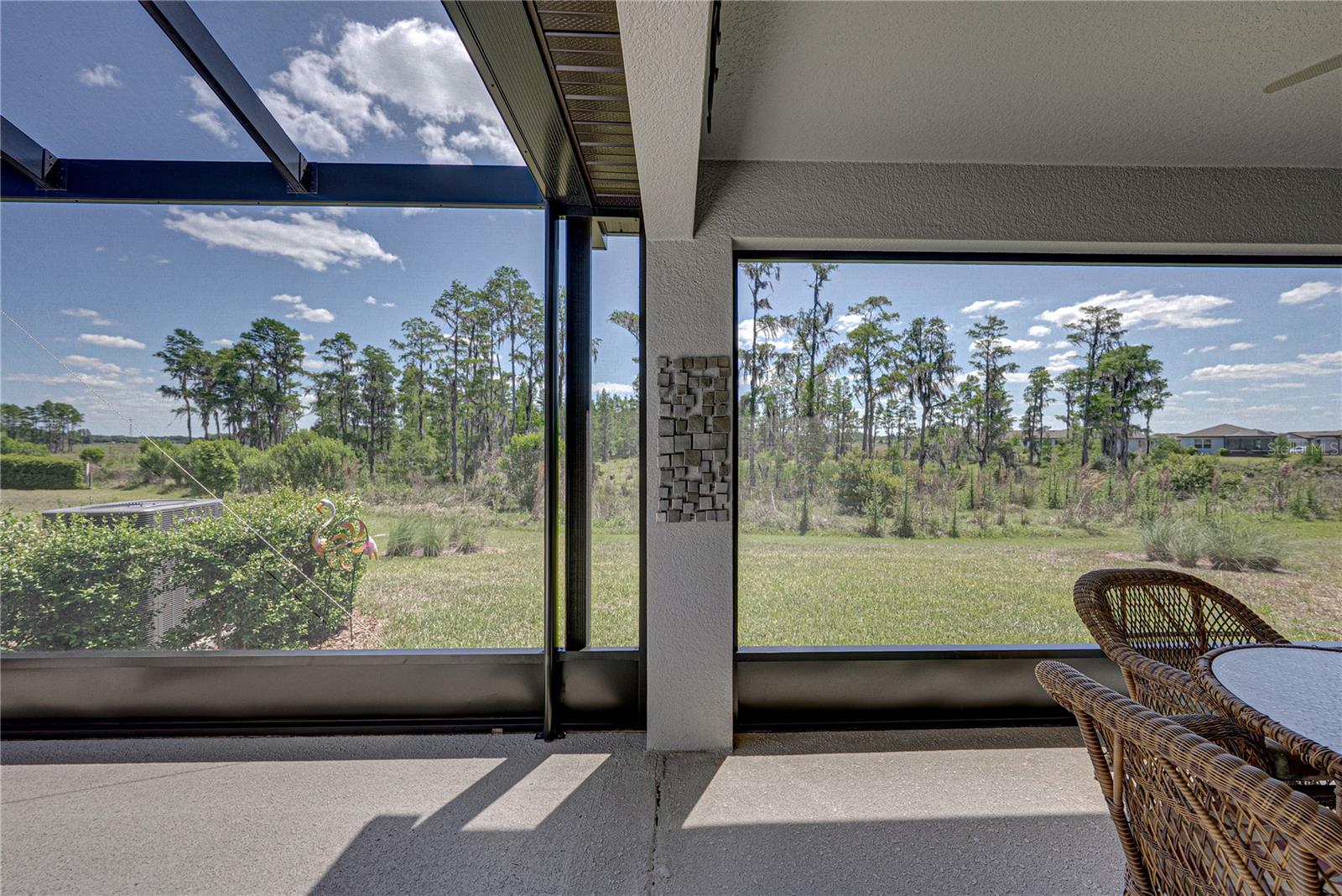 Covered Screened and Extended Lanai on Private Conservation
