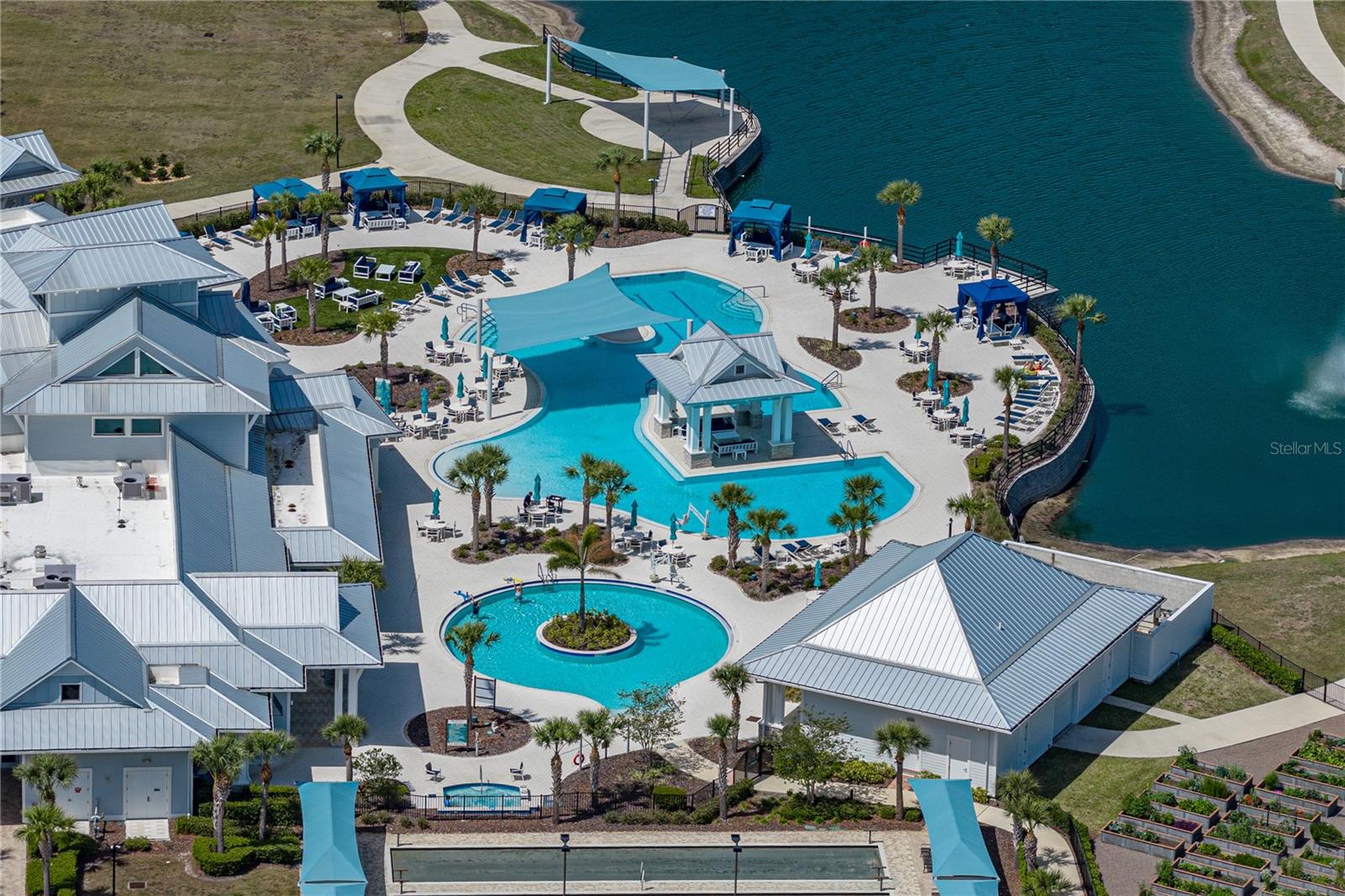 Community Center with Fitness, Clubs, Resort Pool, Lap Pool, Lazy River & Stage