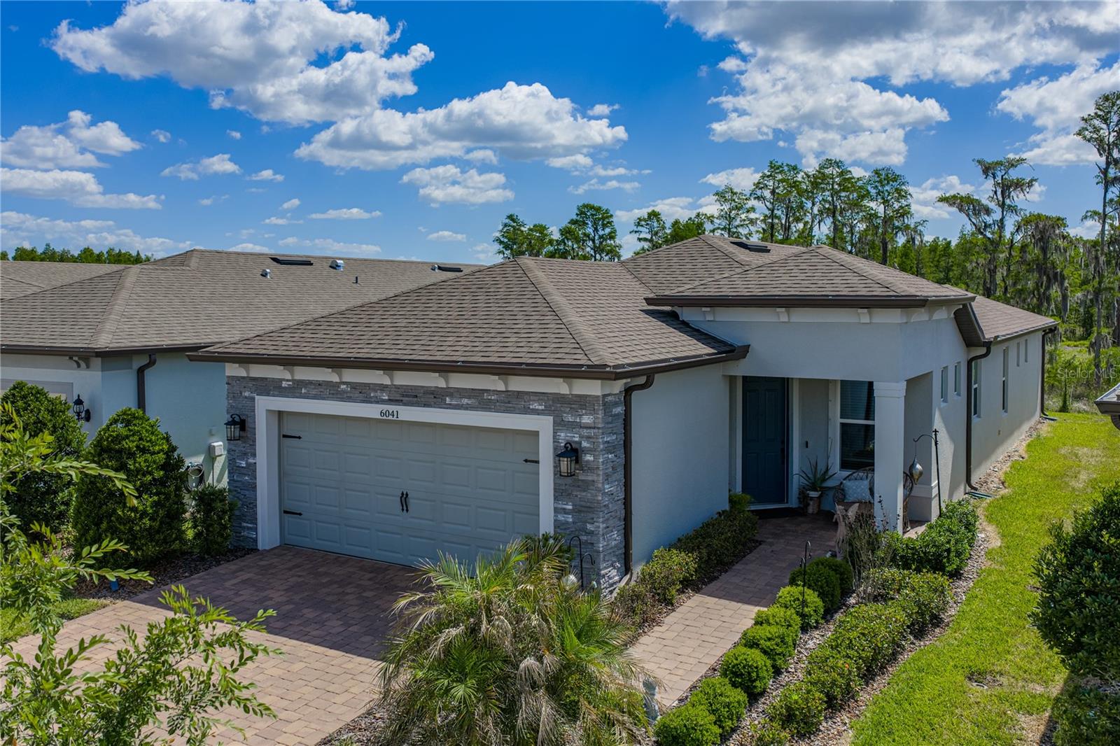 Upgraded Exterior Front Elevation with Stone