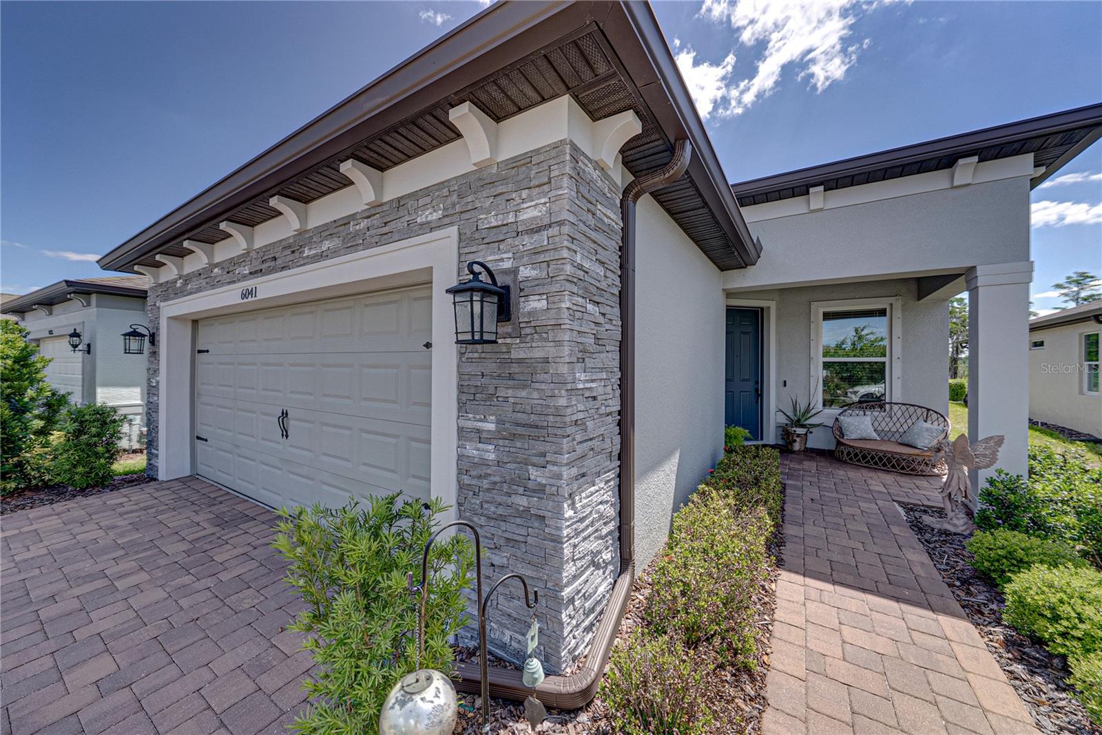 Upgraded Exterior Front Elevation with Stone
