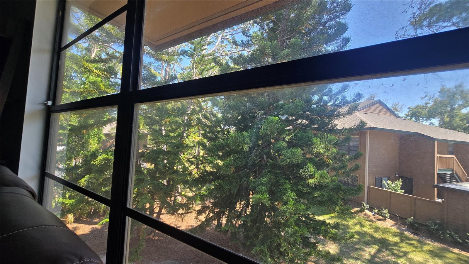 View from the couch in the living room.