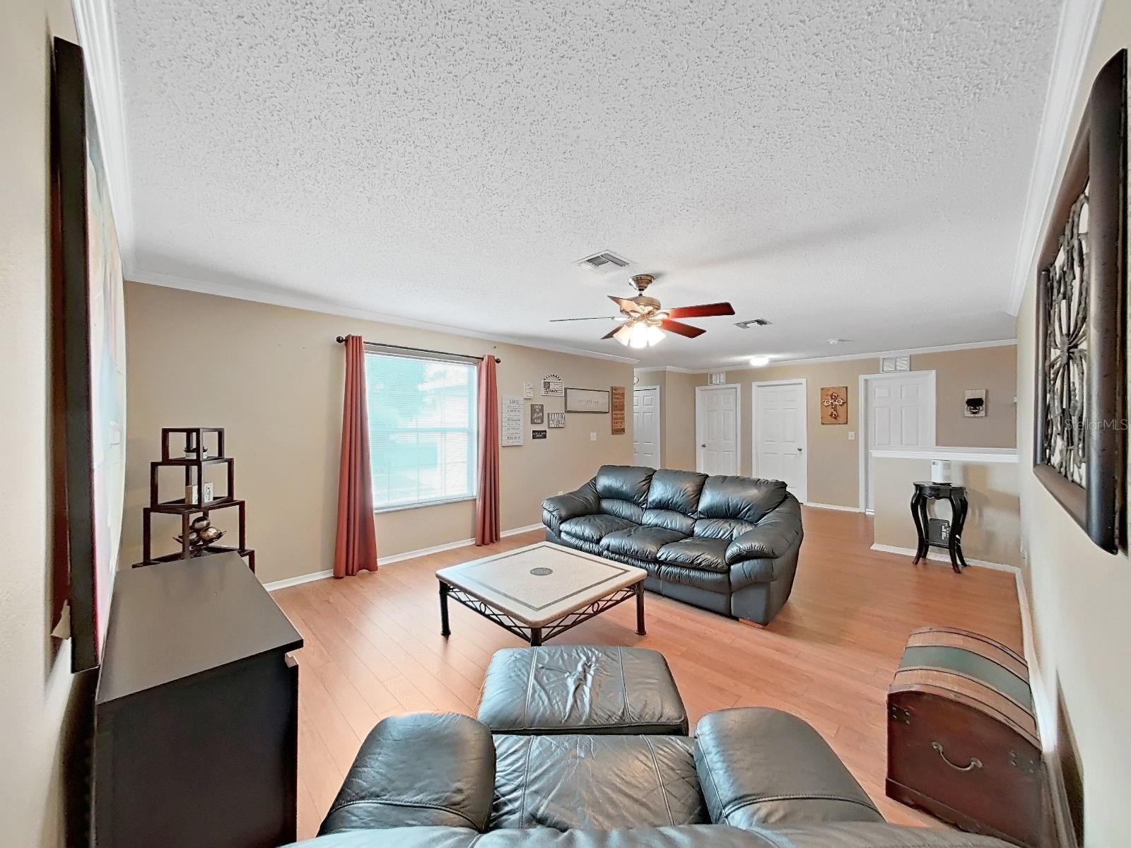 Upstairs Bonus Room. A secondary living space means room for everyone. This Bonus Room gives this 6-bedroom home the flexibility to live large.