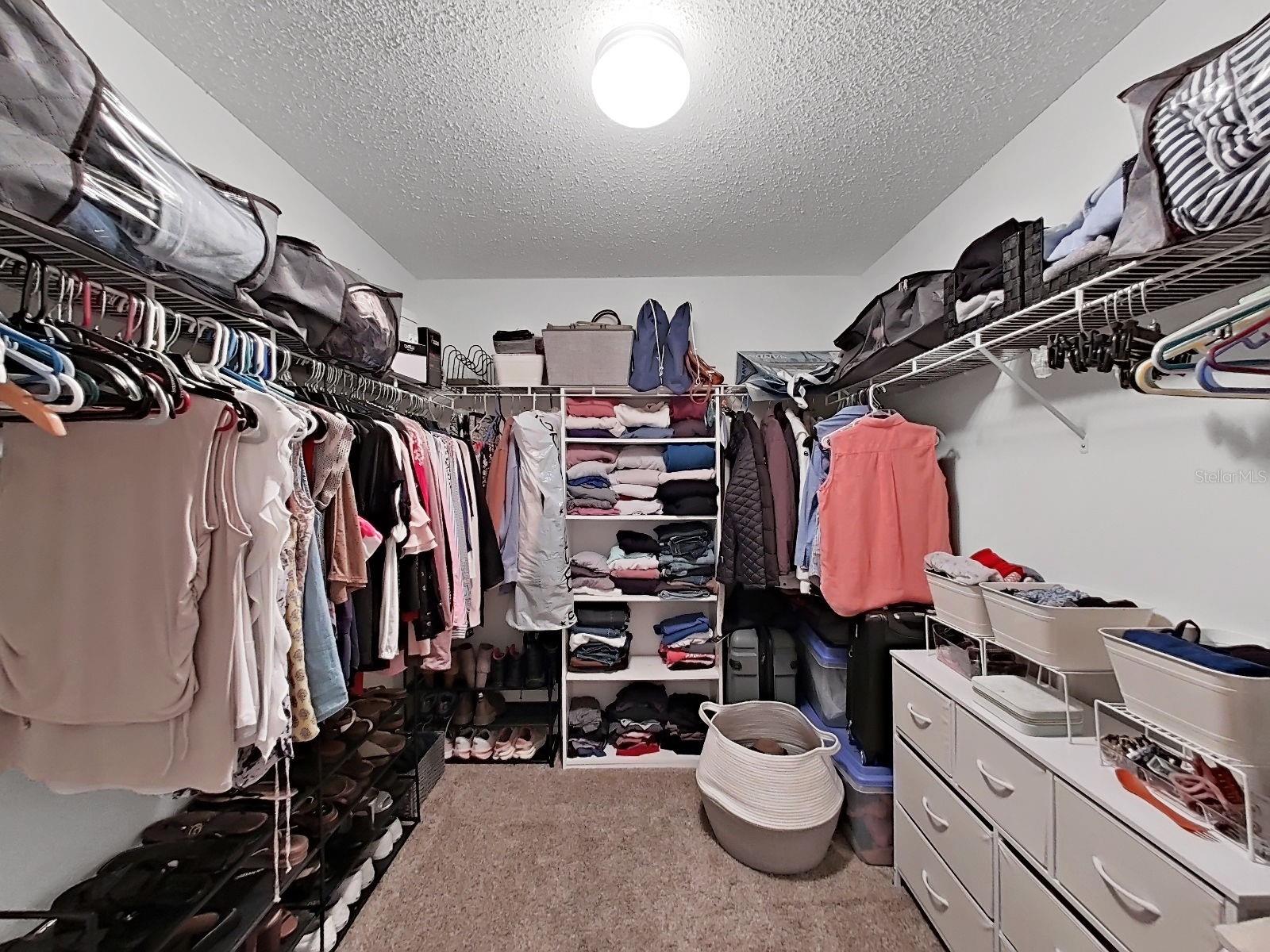 One of TWO Primary Suite walk-in closets! There are at least FIVE Walk-In Closets in this home!