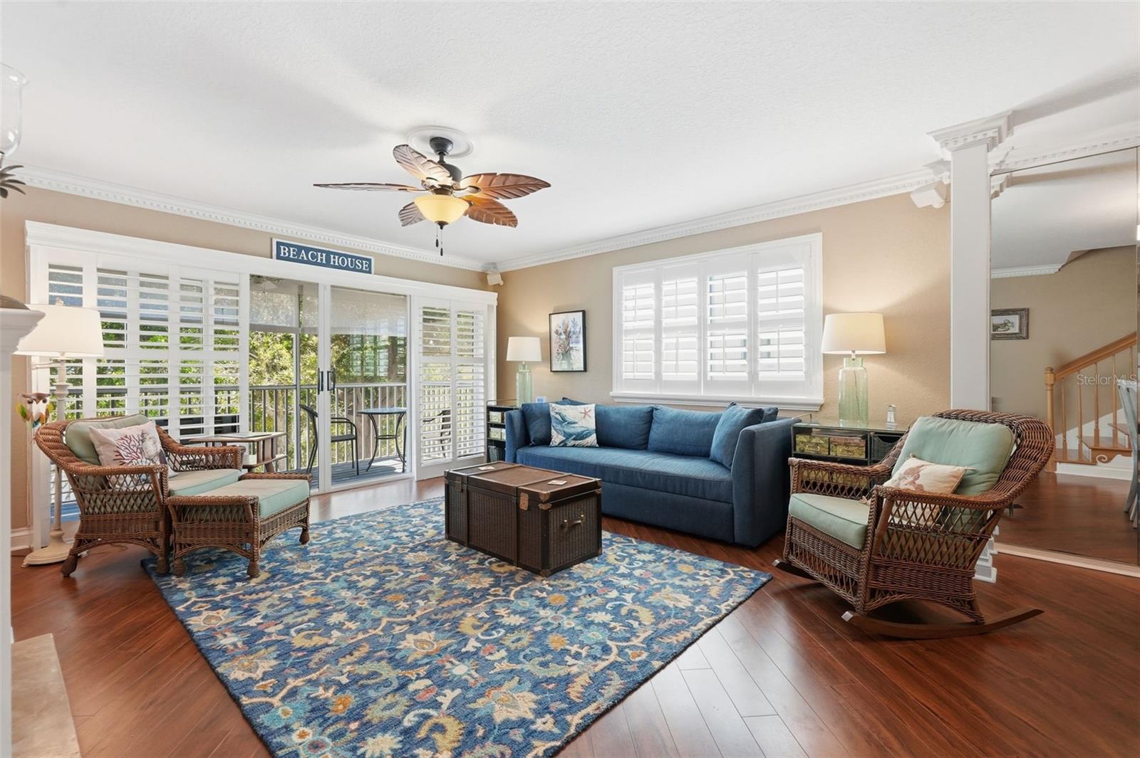 Spacious Living Area overlooking water view. Lots of natural light from End Unit windows.