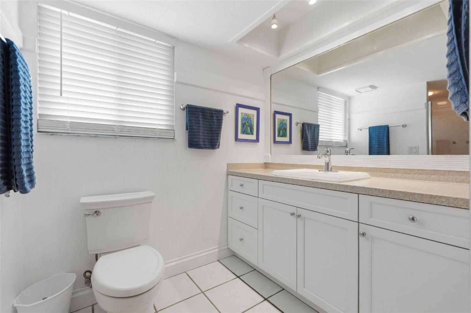 South Facing Updated Primary Bathroom.