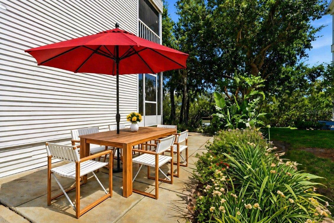 Virtual Stage - Things you could do with this open concrete patio area.