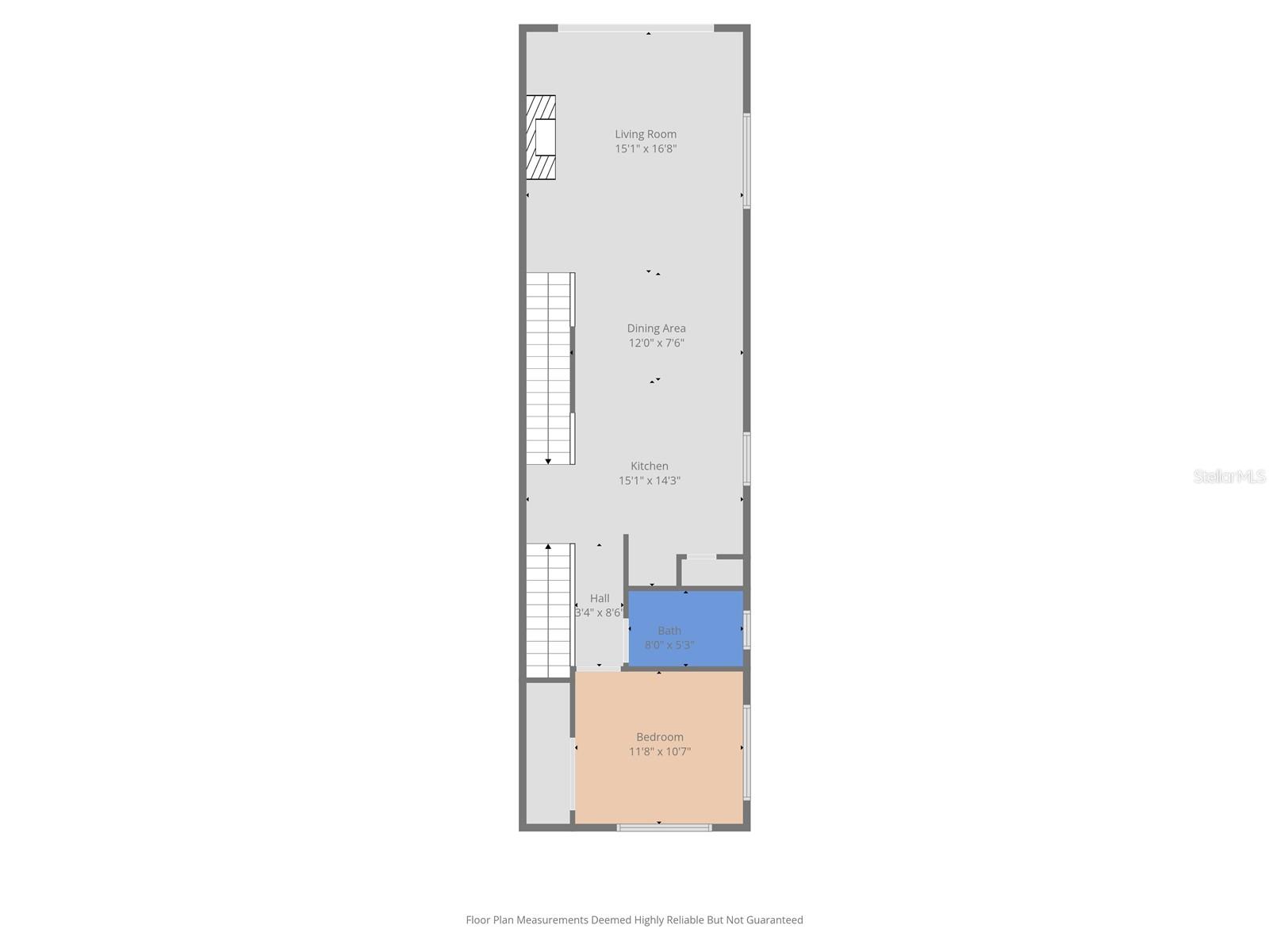 Second Floor - Guest Bedroom, Bath, Kitchen, Dining, Living & Screened Patio