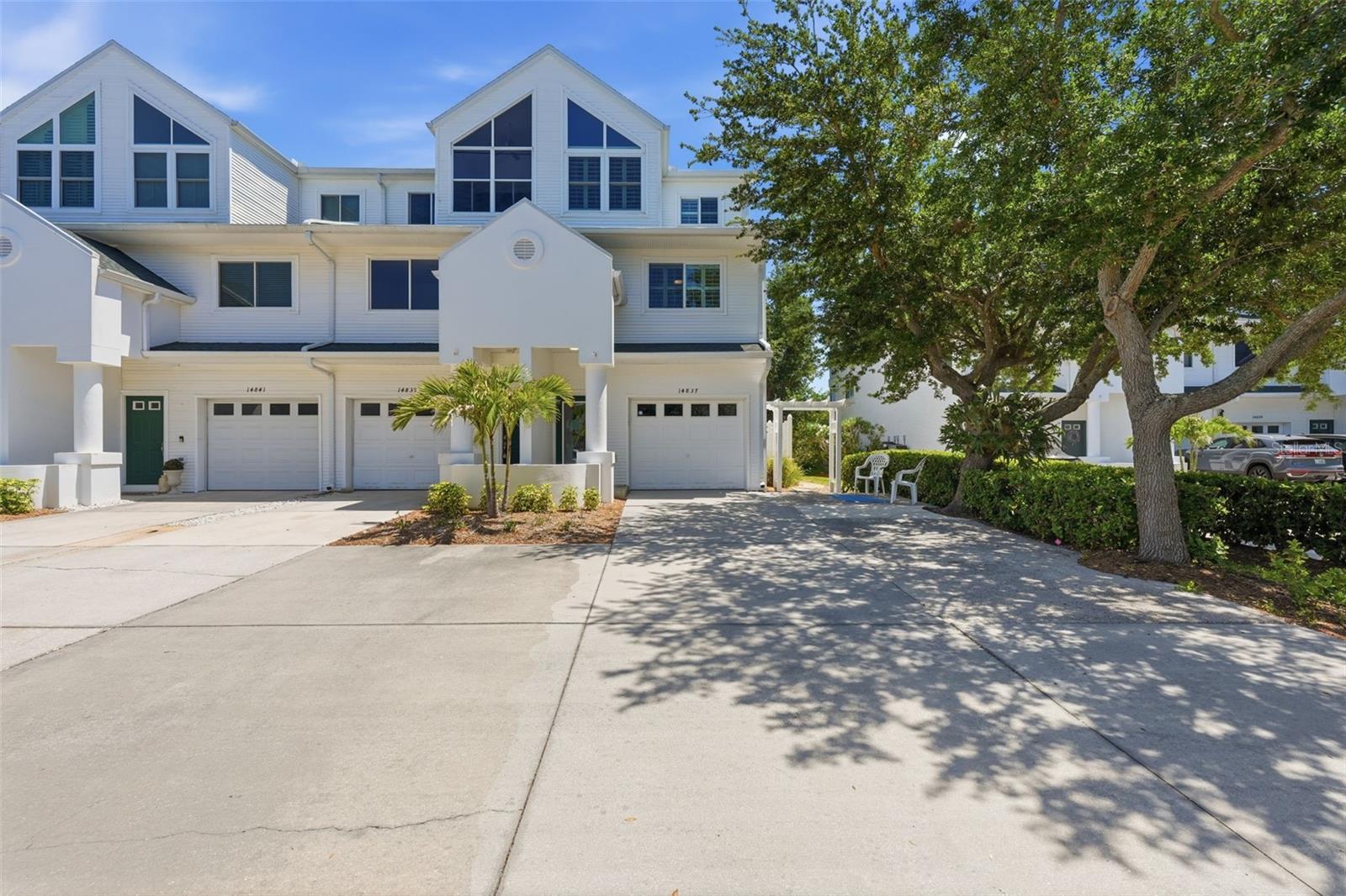 At least 3 exterior parking spots, plus one in garage.