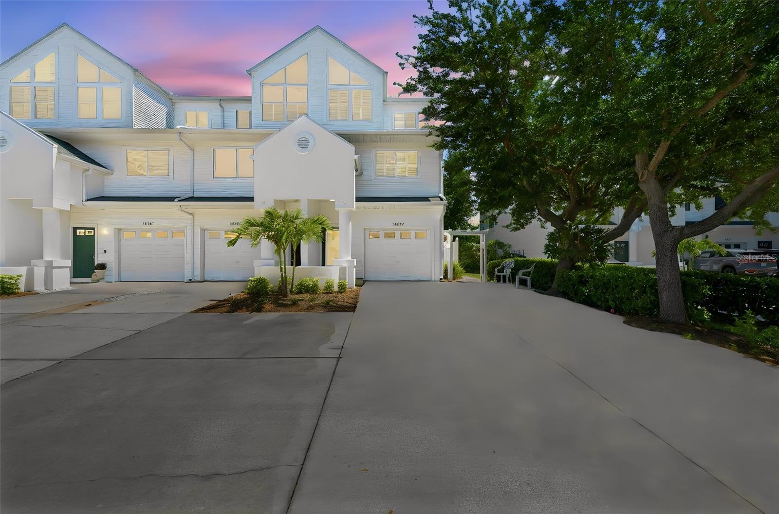 At least 3 exterior parking spots, plus one in garage.