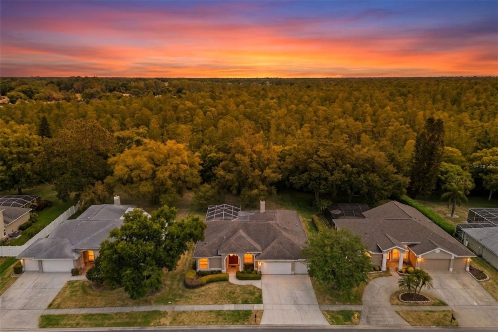0.36-acre pool home on a private conservation lot in Calusa Trace.