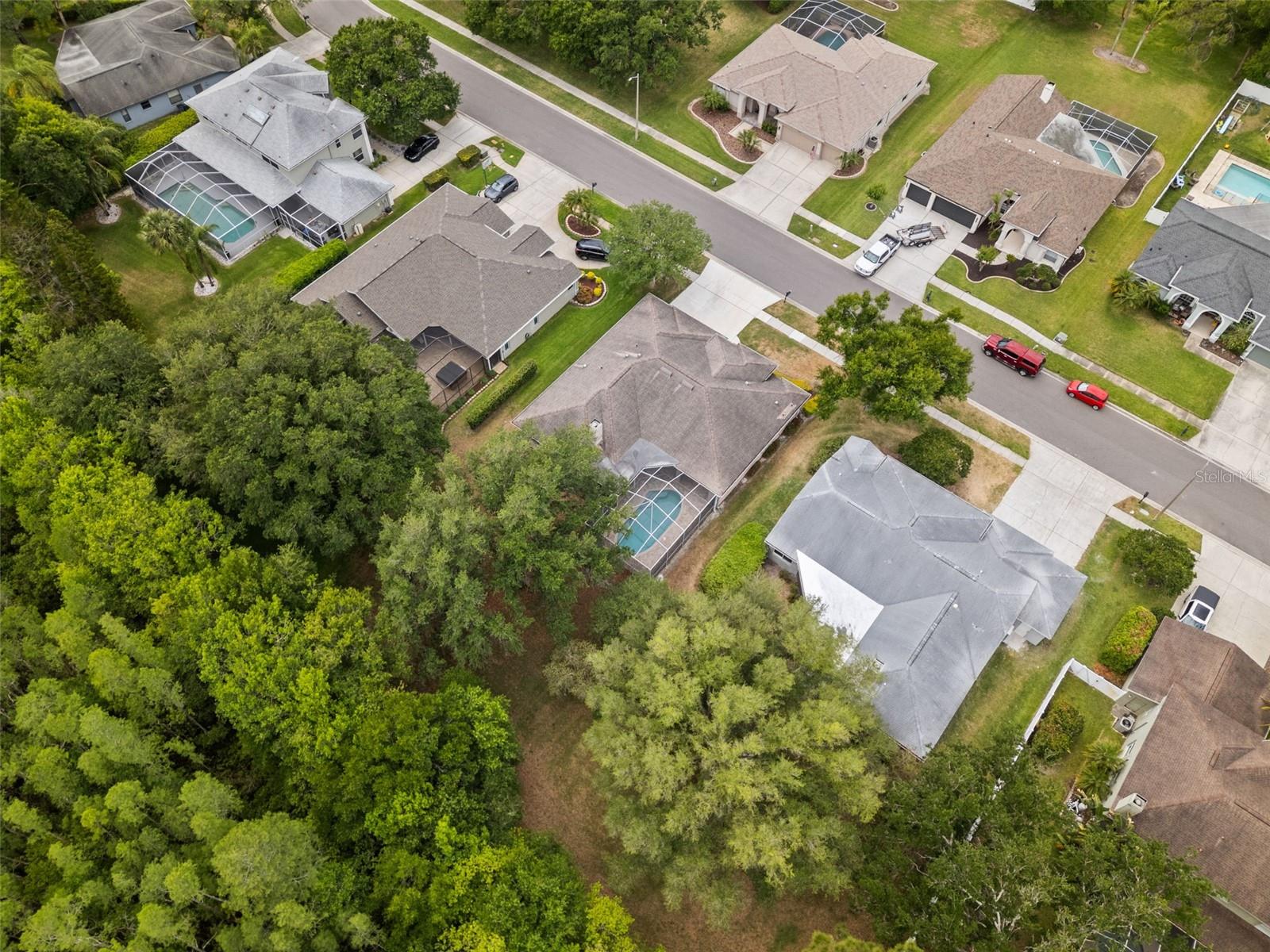 Bird’s-eye view of the 0.36-acre homesite
