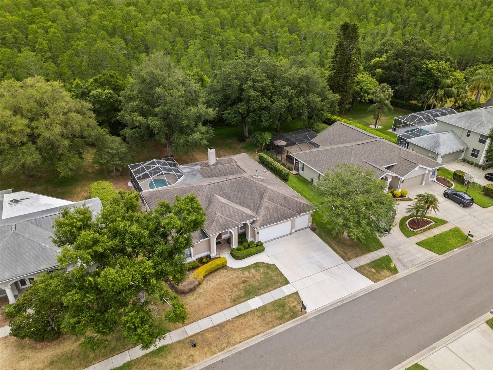 Bird’s-eye view of the 0.36-acre homesite