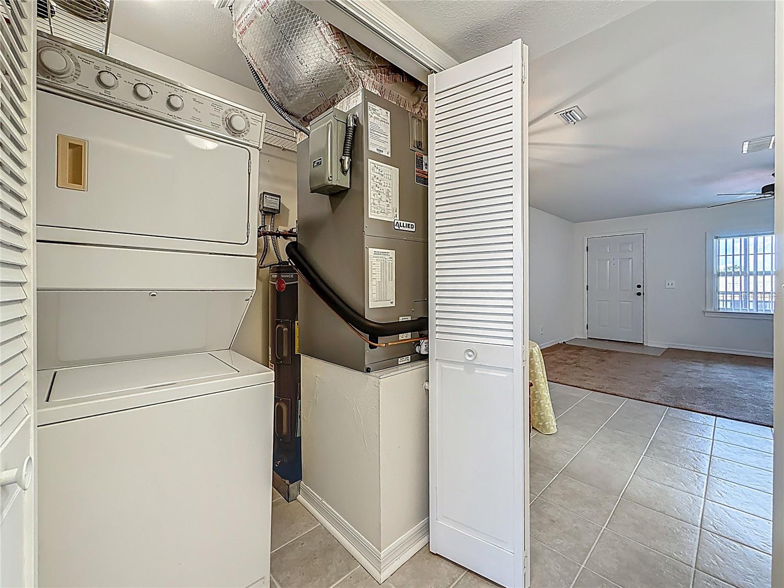 2442 Enterprise Rd no 6, utility closet showing washer and dryer