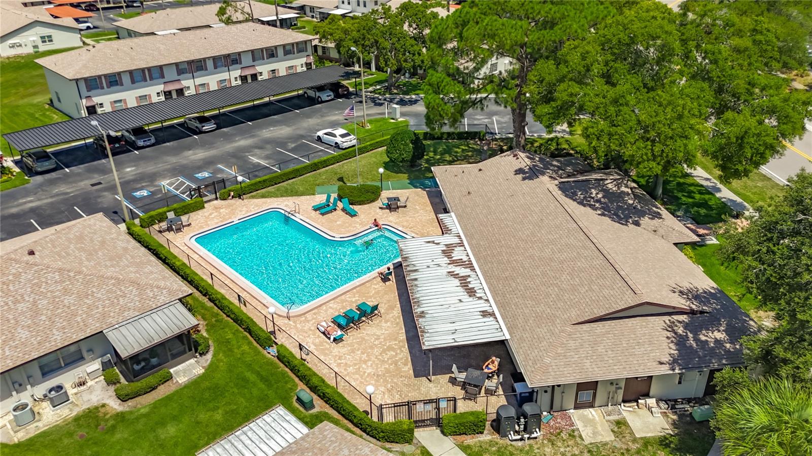 Villas of Countryside, aerial photo of community pool