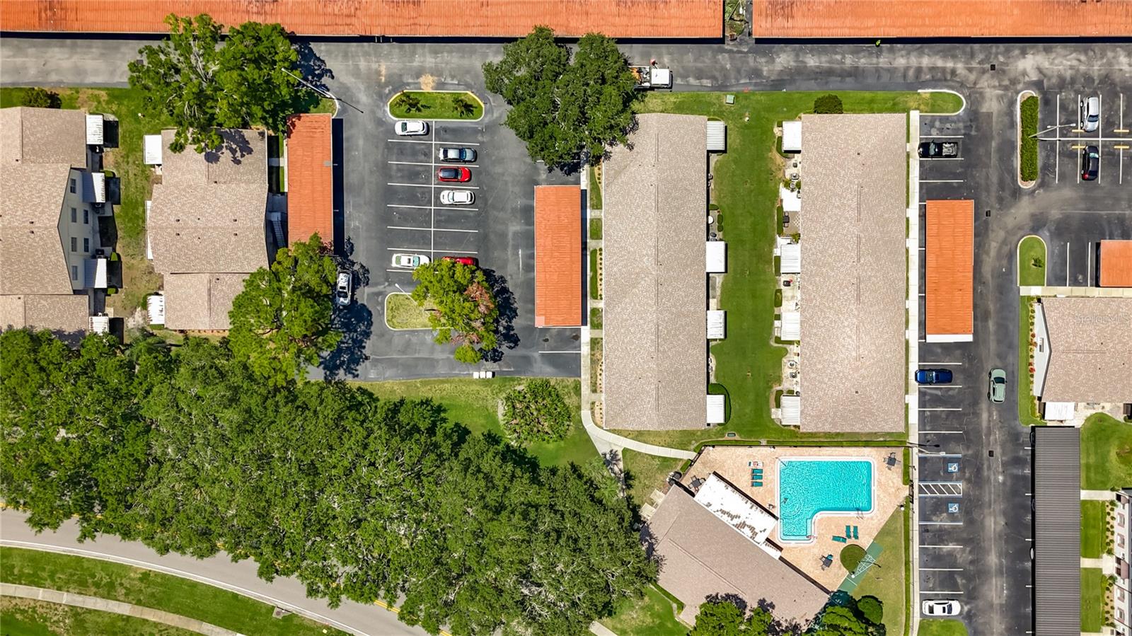 2442 Enterprise Rd aerial showing community pool