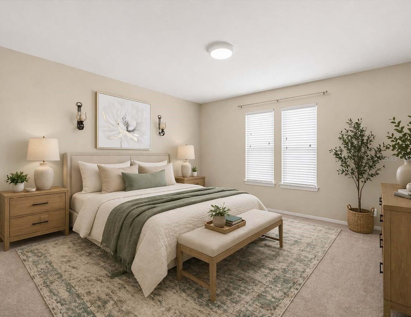 Primary Bedroom UpstairsPhoto Is Virtally Staged