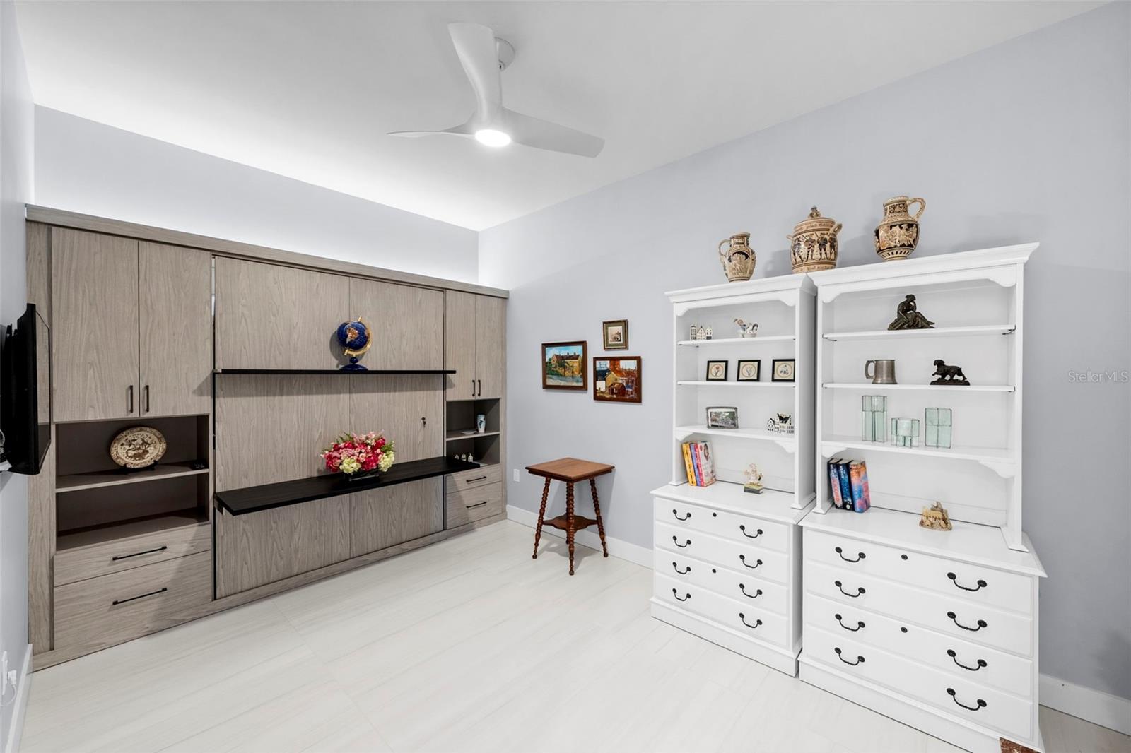 Den with Built in Wall Bed