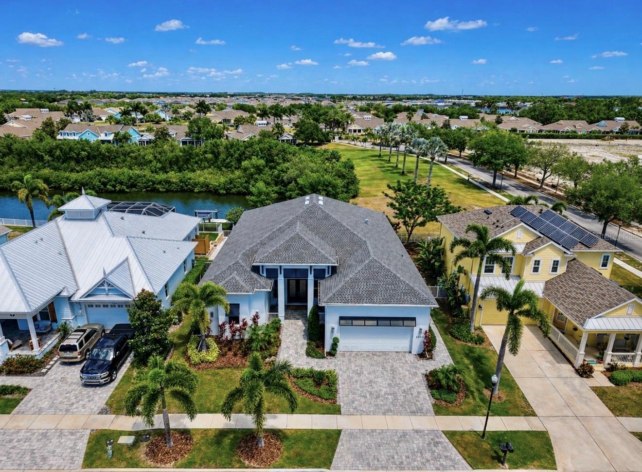 Aerial Front Exterior