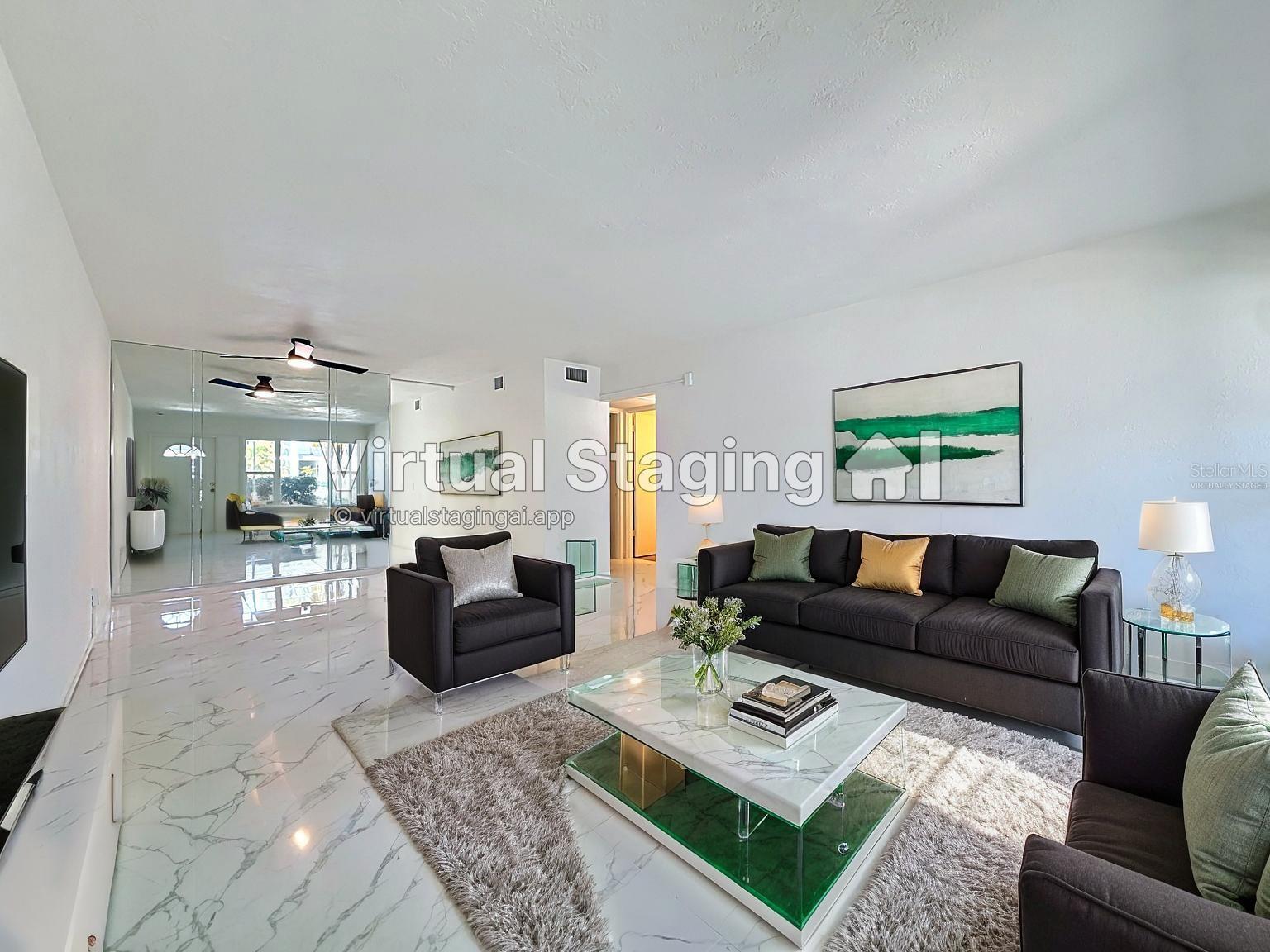 Living Room Virtually Staged