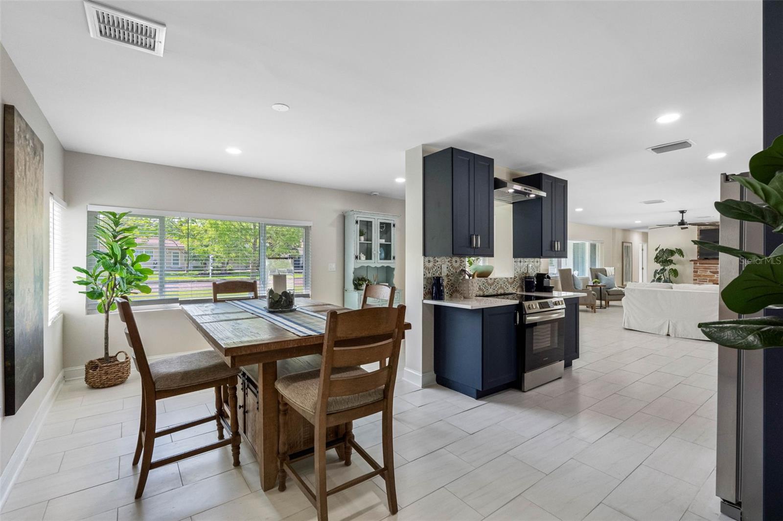 Dining and kitchen area