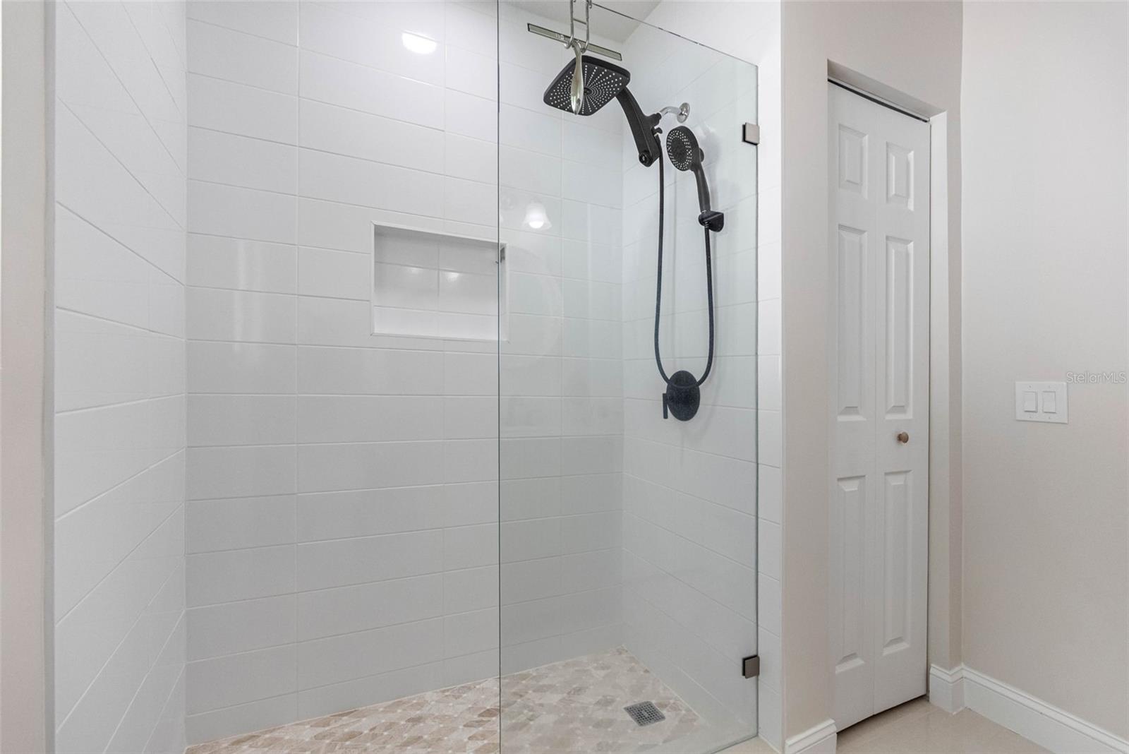 Glass enclosed shower