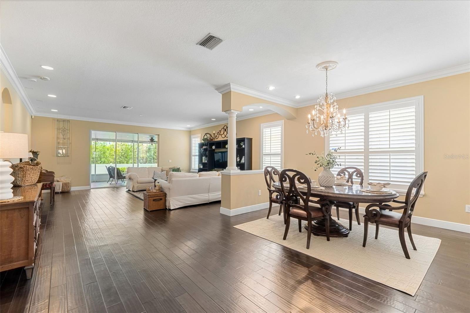 Open Floor Plan with Hardwood Floors