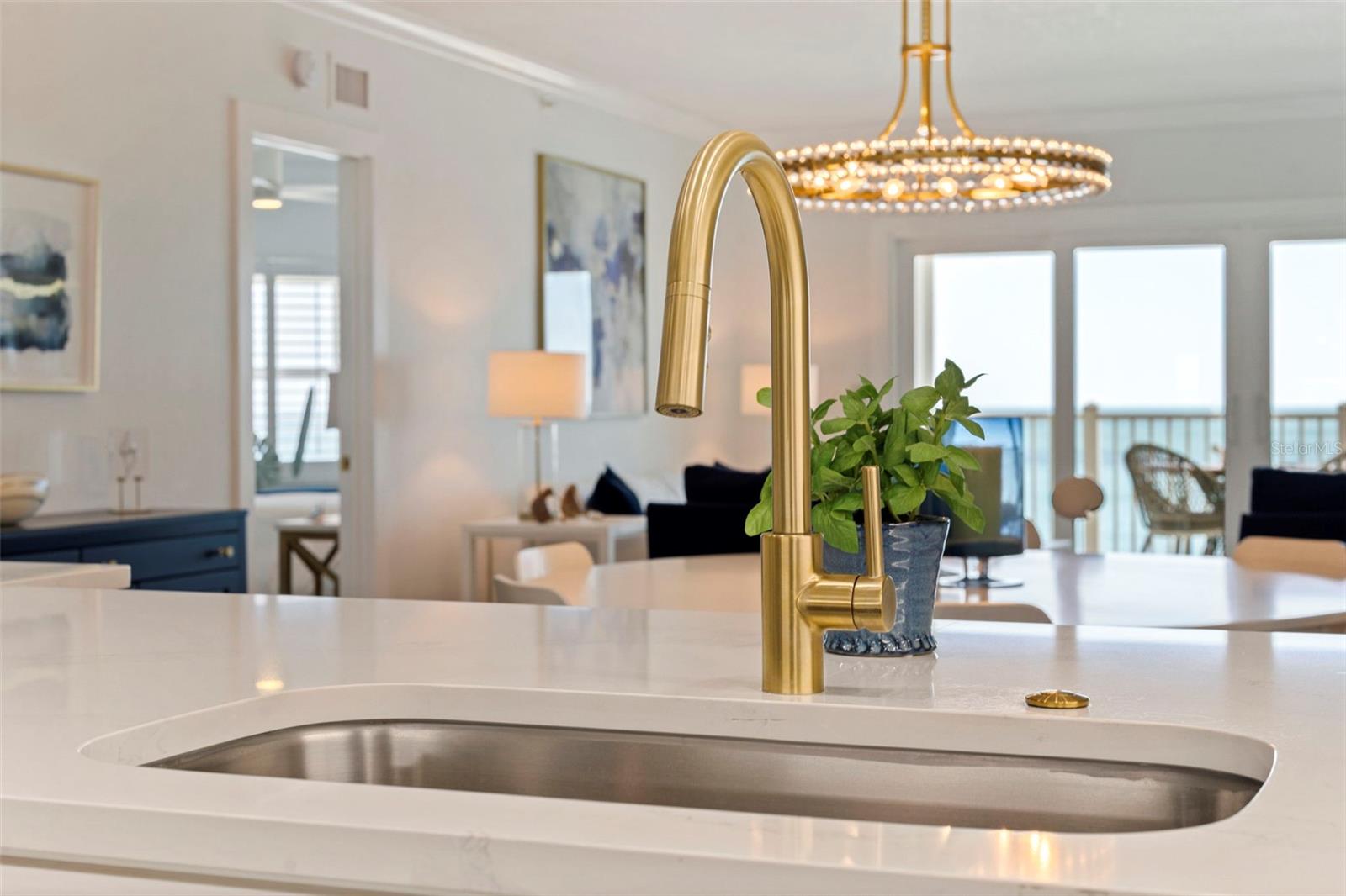Open Kitchen Layout Connected to Living Space