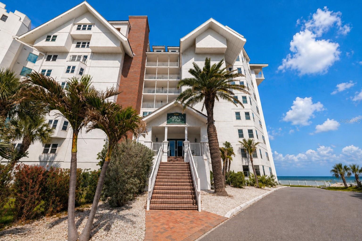 Beachfront Building On Sand Key Beach