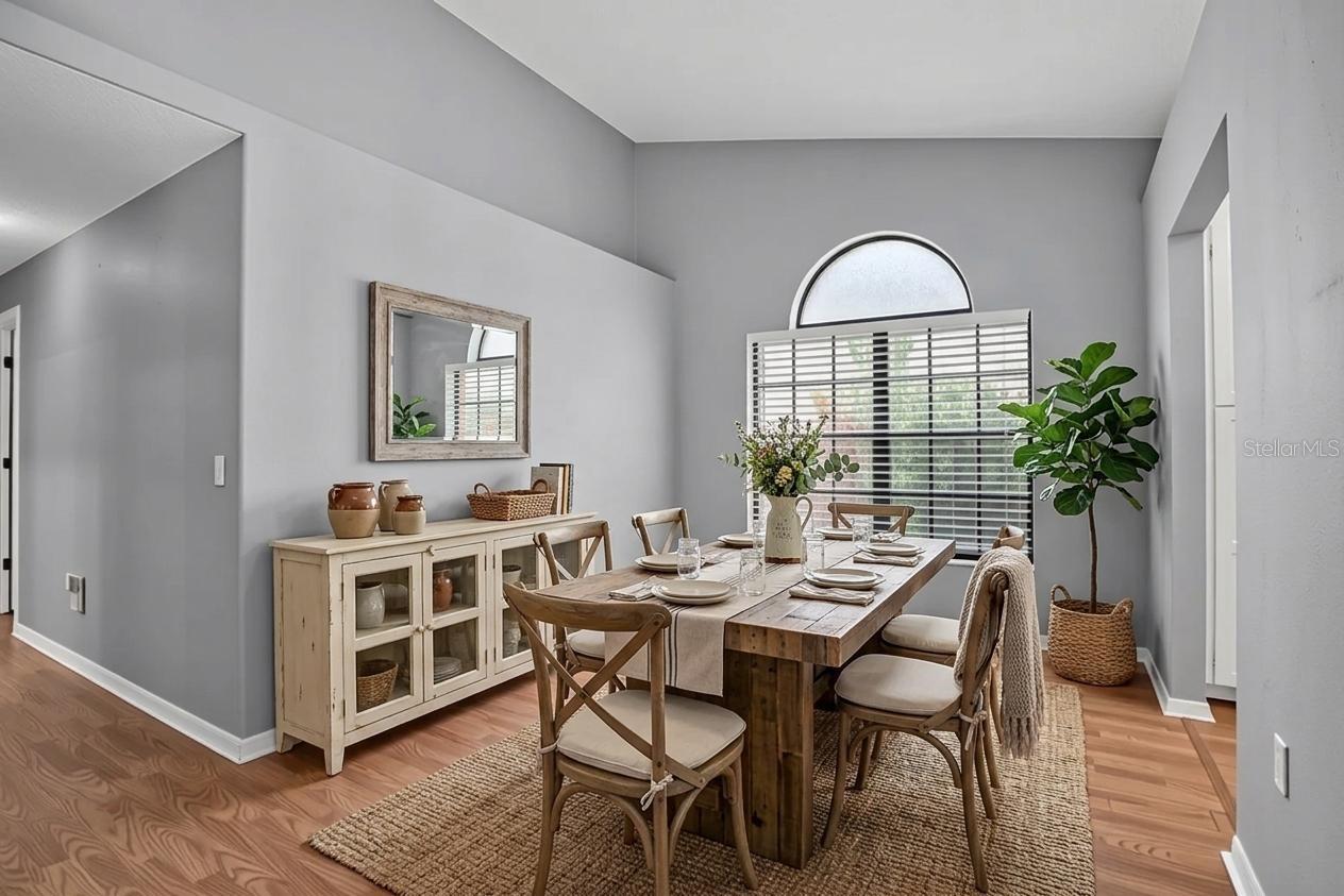 dining area staged