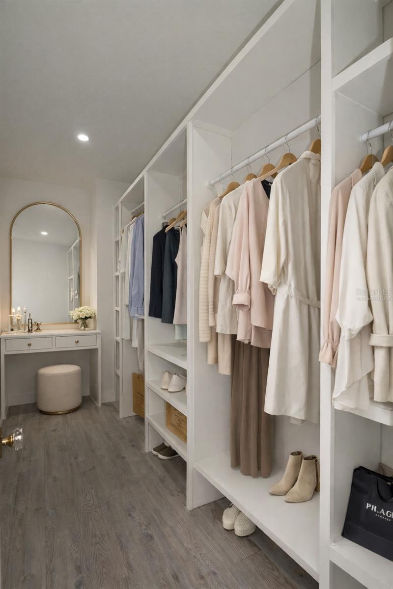 Master Walk-In Closet. Virtually Staged