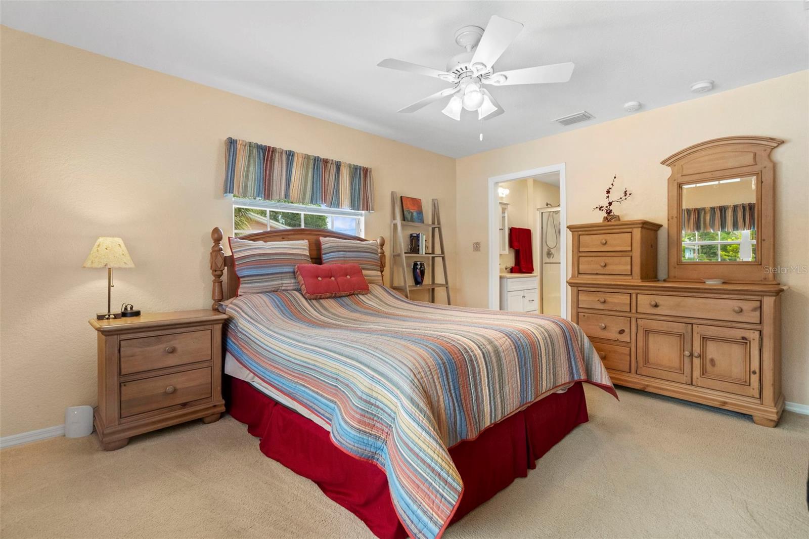 Primary retreat with ensuite bathroom.