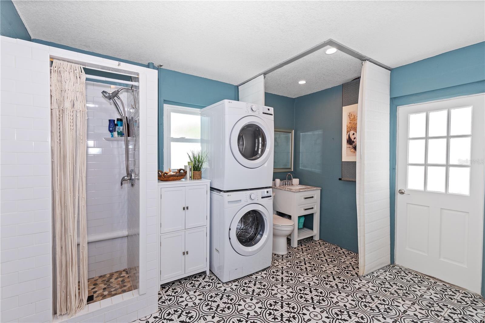 Shower has new fixtures