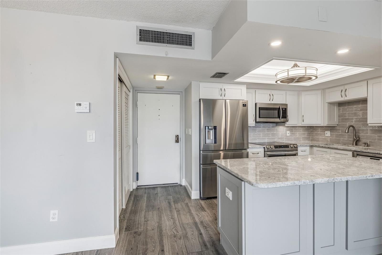 Entrance into unit and kitchen