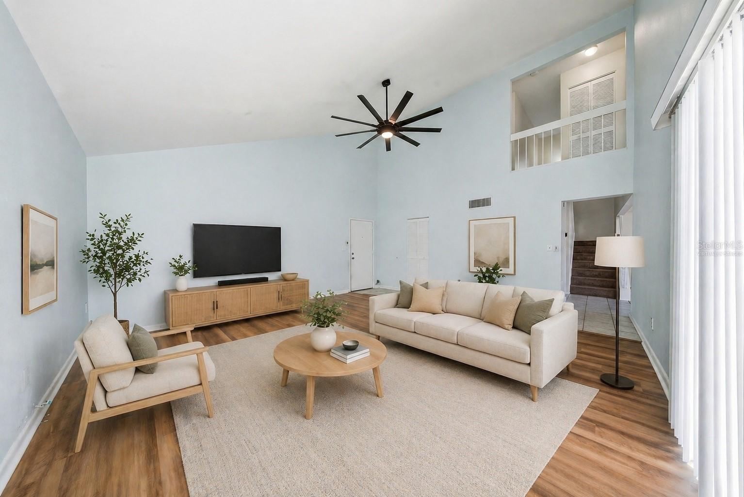 Virtually Staged Living Room