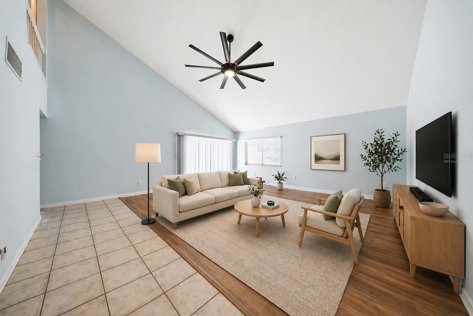 Virtually Staged Living Room